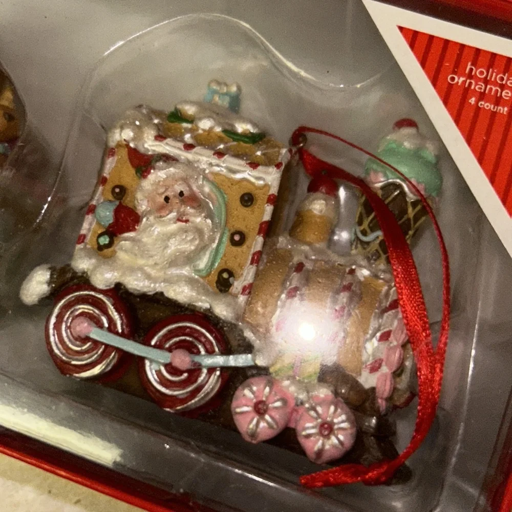 Target Christmas Gingerbread Train Ornaments